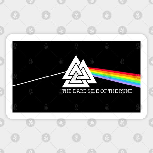 The Dark Side of the Rune - VALKNUT Sticker by INLE Designs